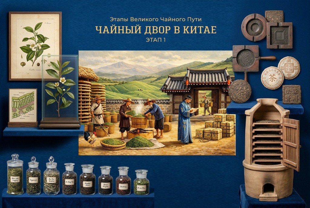 Чайный двор в Китае